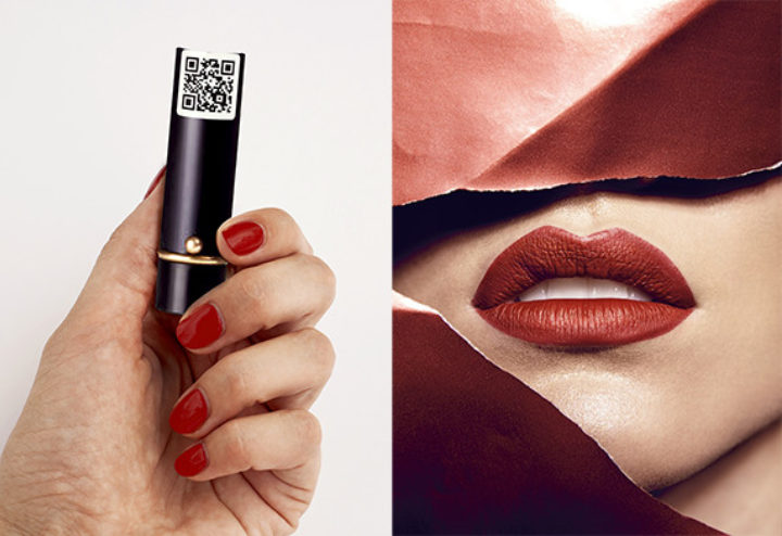 QR code on Lipstick