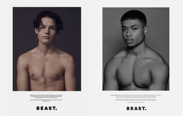 Beast advert The New Face of Male Beauty