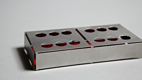 Material Board 02: Chemically Etched Stainless Steel by Alexander Taylor